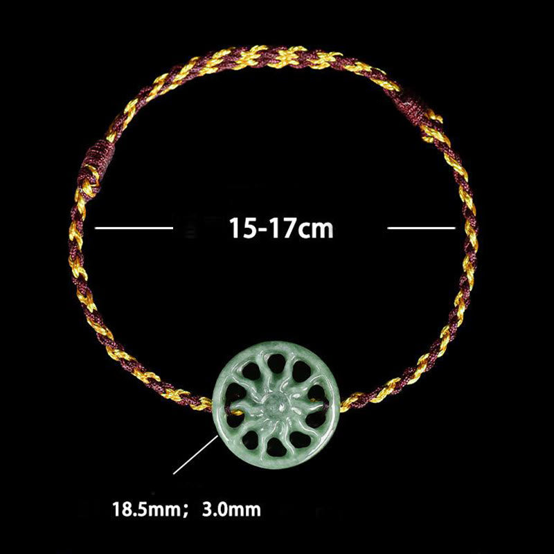 Wear FengShui Jade Sun Braided Rope Abundance Bracelet