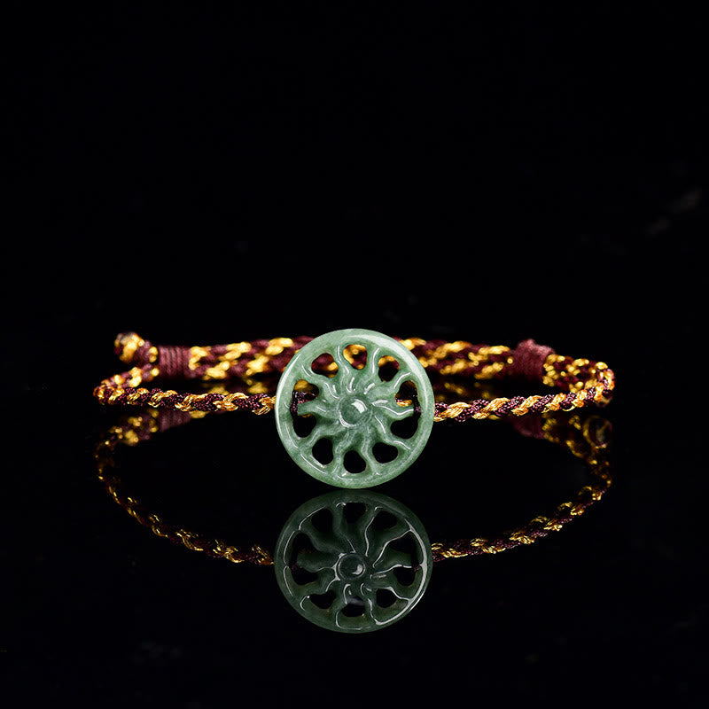 Wear FengShui Jade Sun Braided Rope Abundance Bracelet
