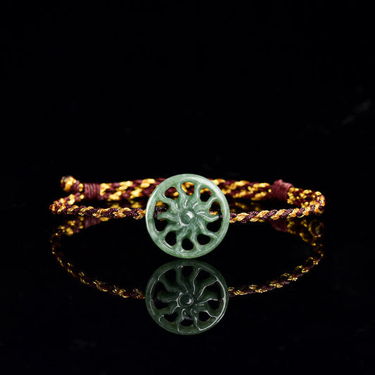 Wear FengShui Jade Sun Braided Rope Abundance Bracelet
