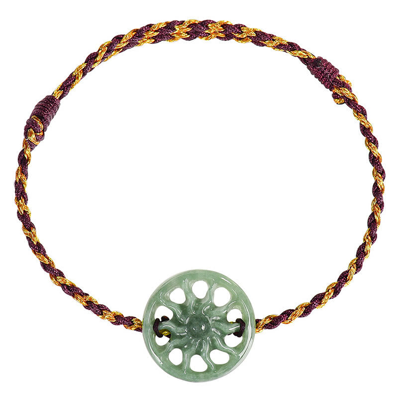 Wear FengShui Jade Sun Braided Rope Abundance Bracelet