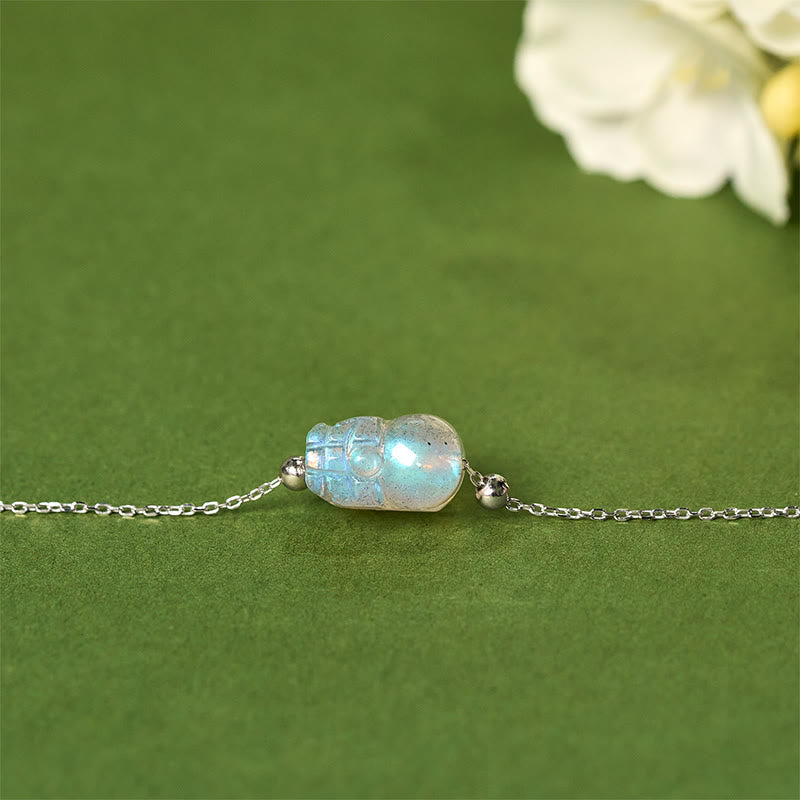 Wear FengShui 925 Sterling Silver Pixiu Moonstone Healing Bracelet