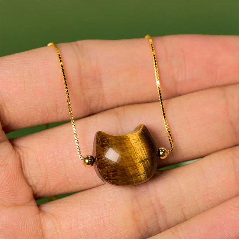Wear FengShui 925 Sterling Silver Cat Tiger Eye Protection Bracelet
