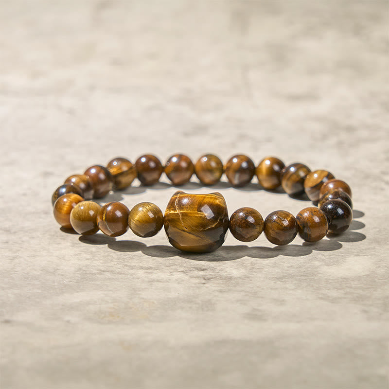 Wear FengShui Cute Cat Tiger Eye Power Beads Bracelet