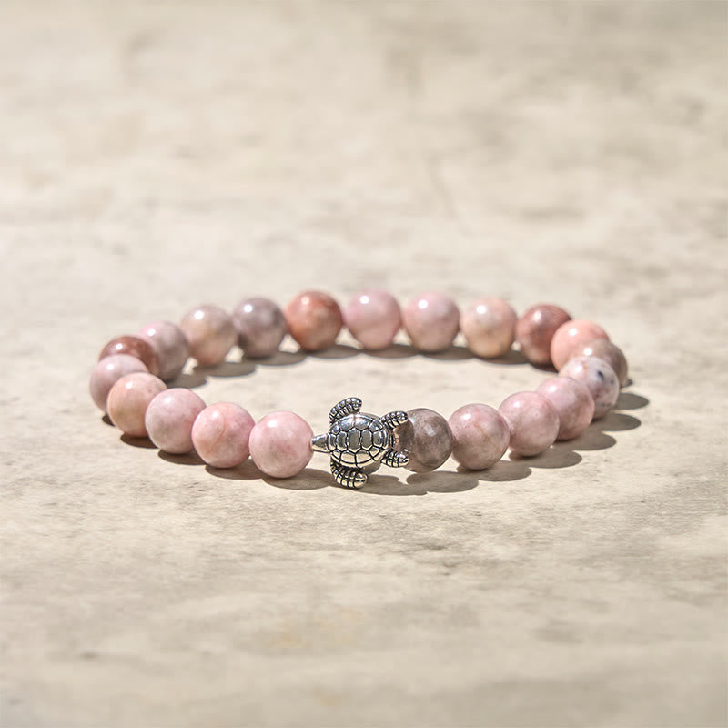 Wear FengShui Turtle Design Zebra Jasper Protection Bracelet