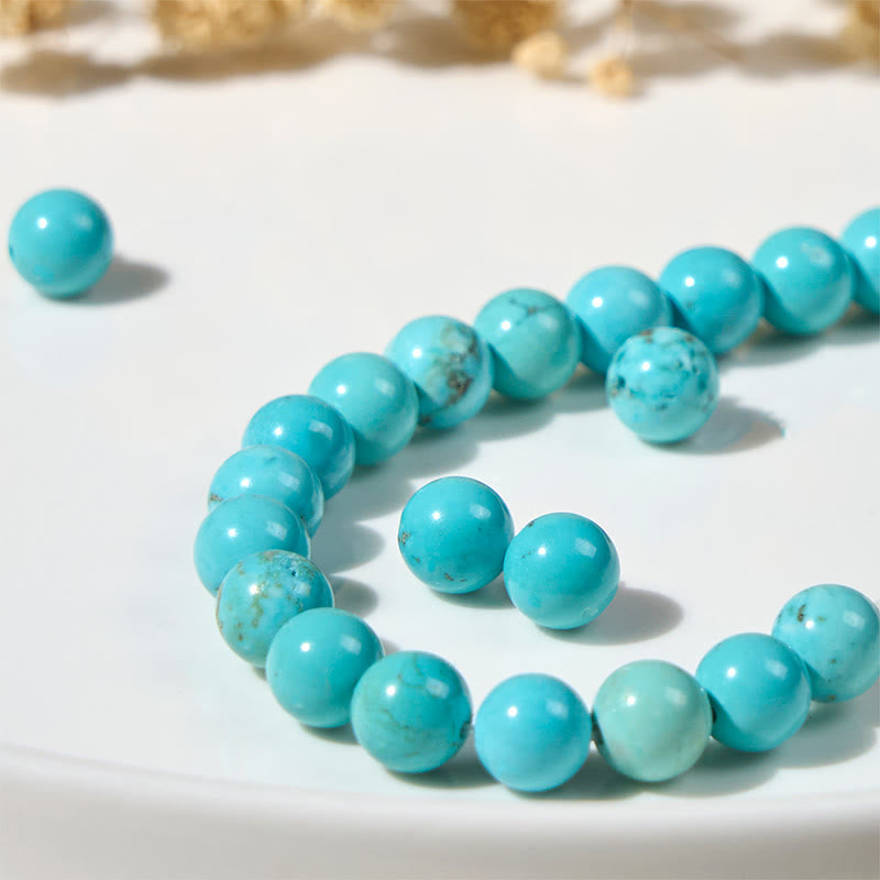 Wear FengShui Natural Cat Turquoise Strength Beads Bracelet