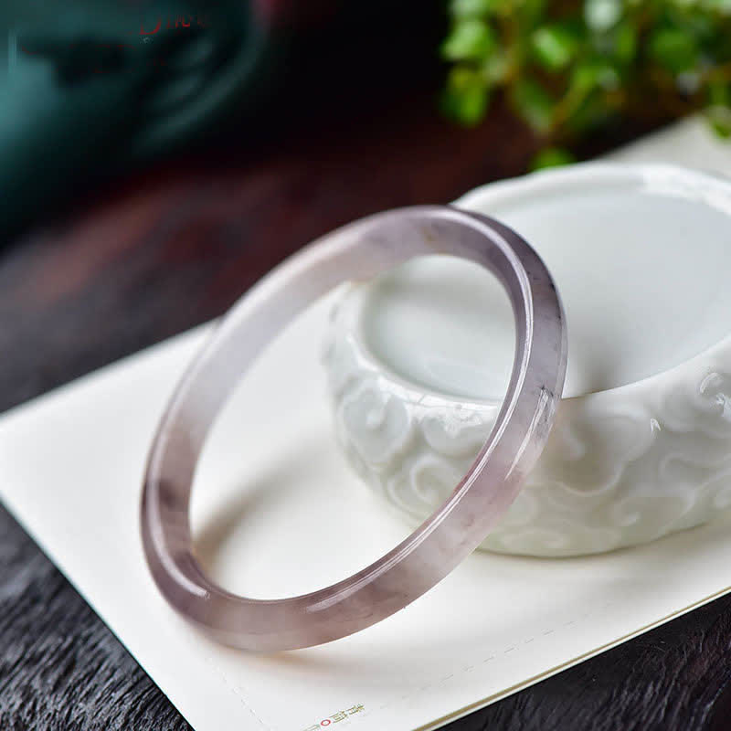 Wear FengShui Purple Golden Silk Jade Wealth Bracelet Bangle