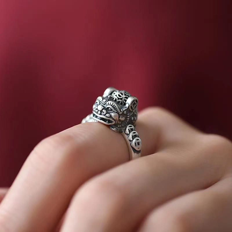 Wear FengShui Lucky FengShui PiXiu Copper Coin Rotatable Ring