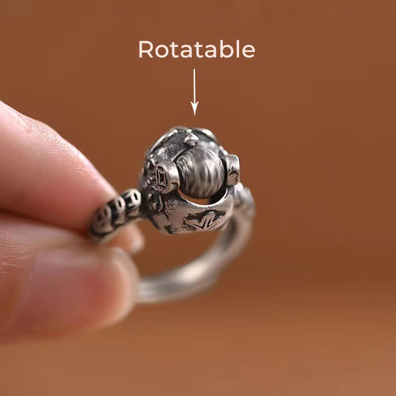 Wear FengShui Lucky FengShui PiXiu Copper Coin Rotatable Ring