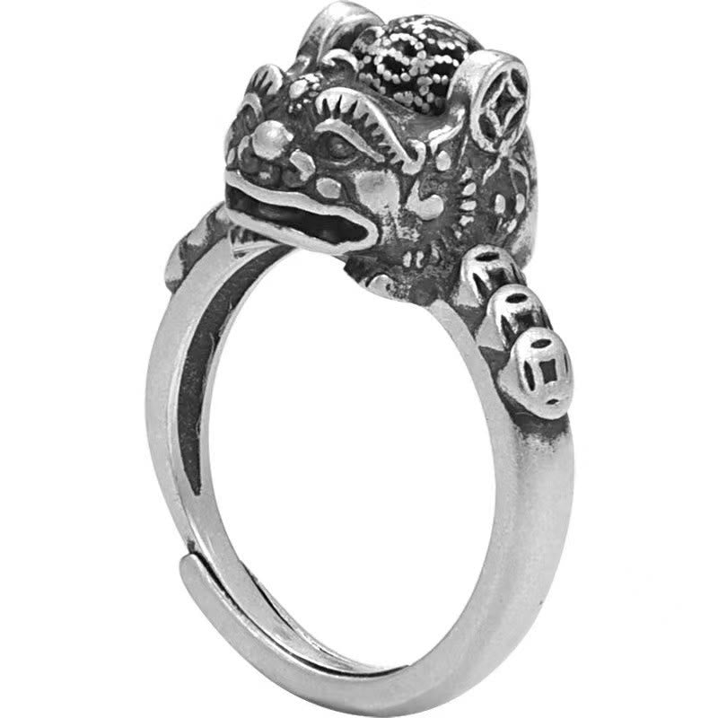 Wear FengShui Lucky FengShui PiXiu Copper Coin Rotatable Ring