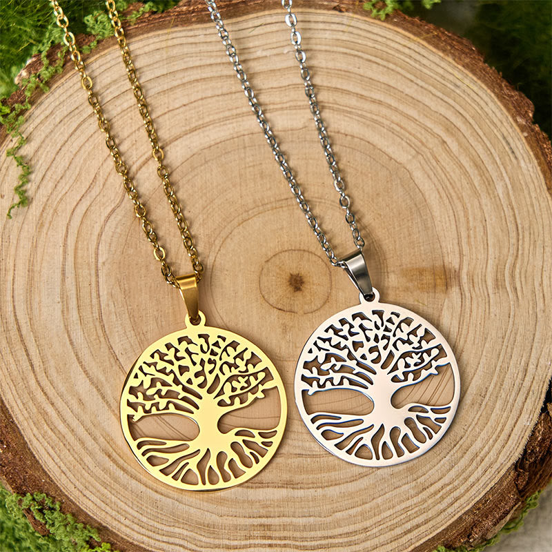 Wear FengShui The Tree Of Life Titanium Steel Enlightenment Necklace Pendant