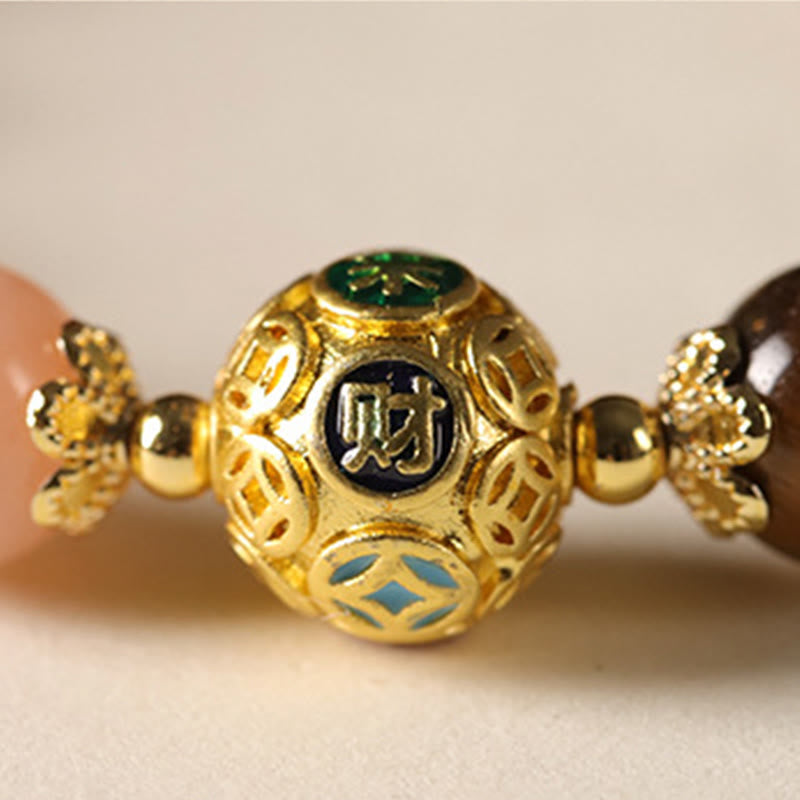 Wear FengShui Natural Citrine Fu Character Lucky Beast Prosperity Bracelet