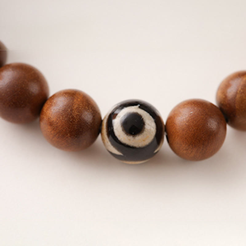 Wear FengShui Lightning Struck Wood Red Phantom Yin Yang Protection Bracelet