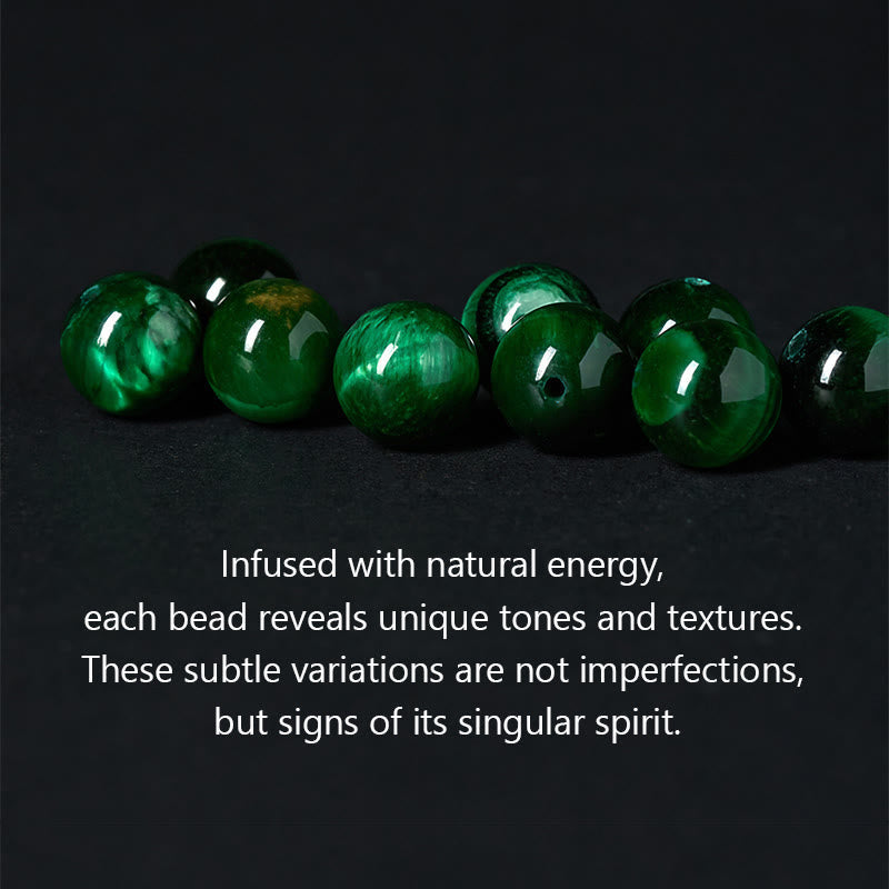 Wear FengShui Natural Grey Jasper Kambamba Jasper Tiger Eye Om Mani Padme Hum Protection Bracelet