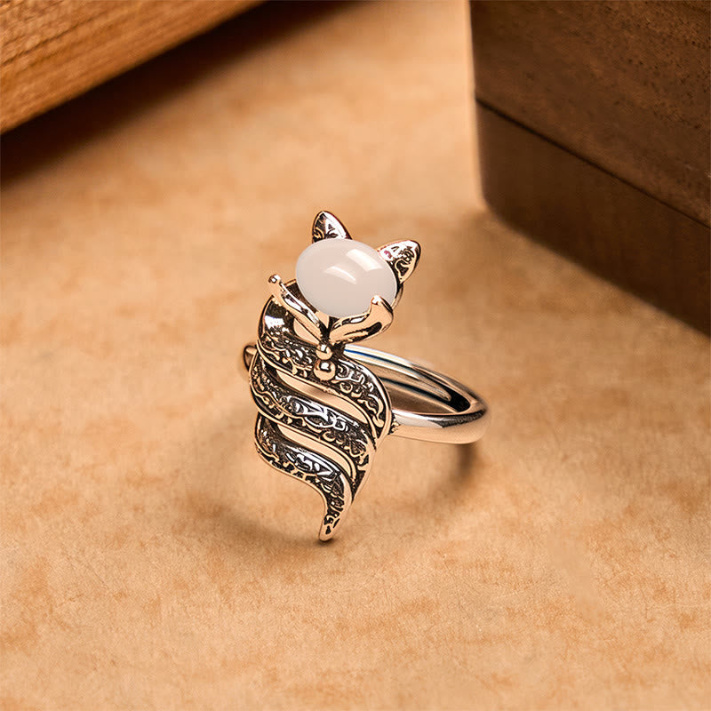 Wear FengShui Copper Fox Head Open Healing Ring