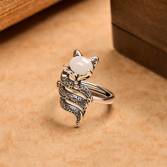 Wear FengShui Copper Fox Head Open Healing Ring