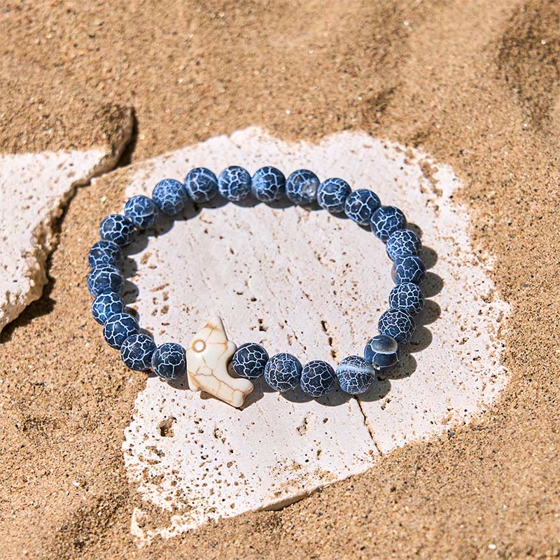 Wear FengShui Natural Various Stones Dolphin Spiritual Balance Bracelet