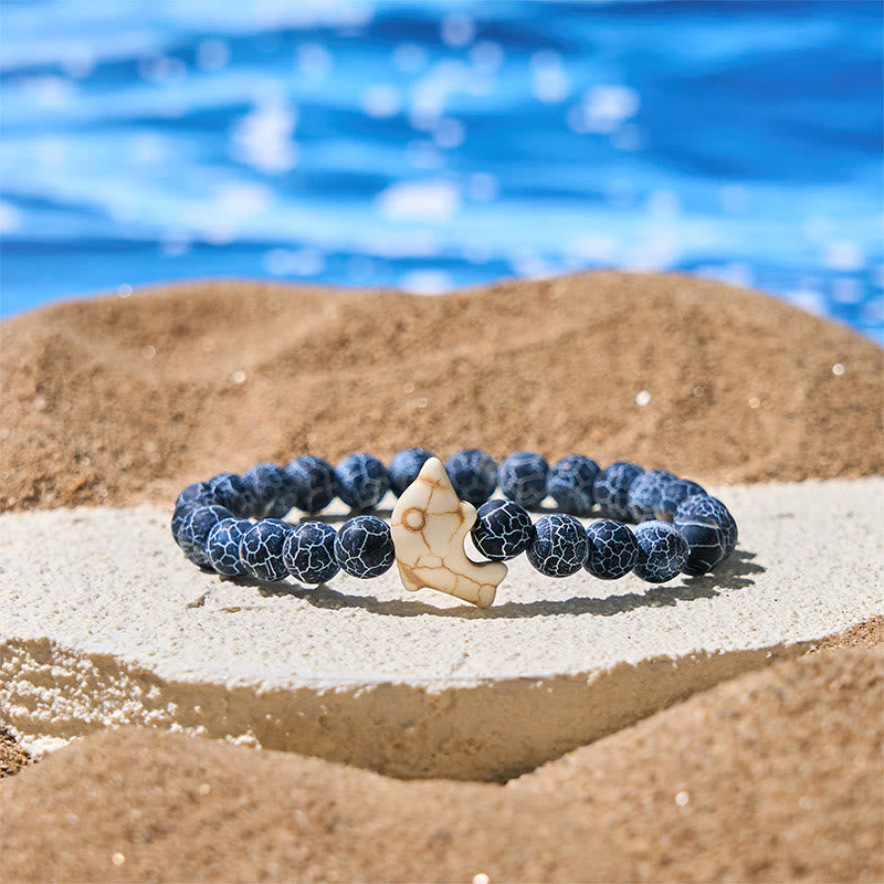 Wear FengShui Natural Various Stones Dolphin Spiritual Balance Bracelet
