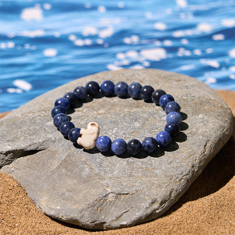 Wear FengShui Natural Various Stones Elephant Spiritual Strength Bracelet