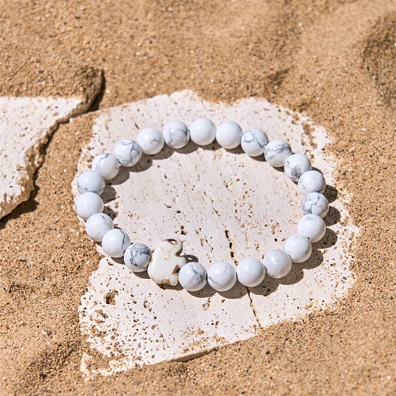 Wear FengShui Natural Various Stones Elephant Spiritual Strength Bracelet