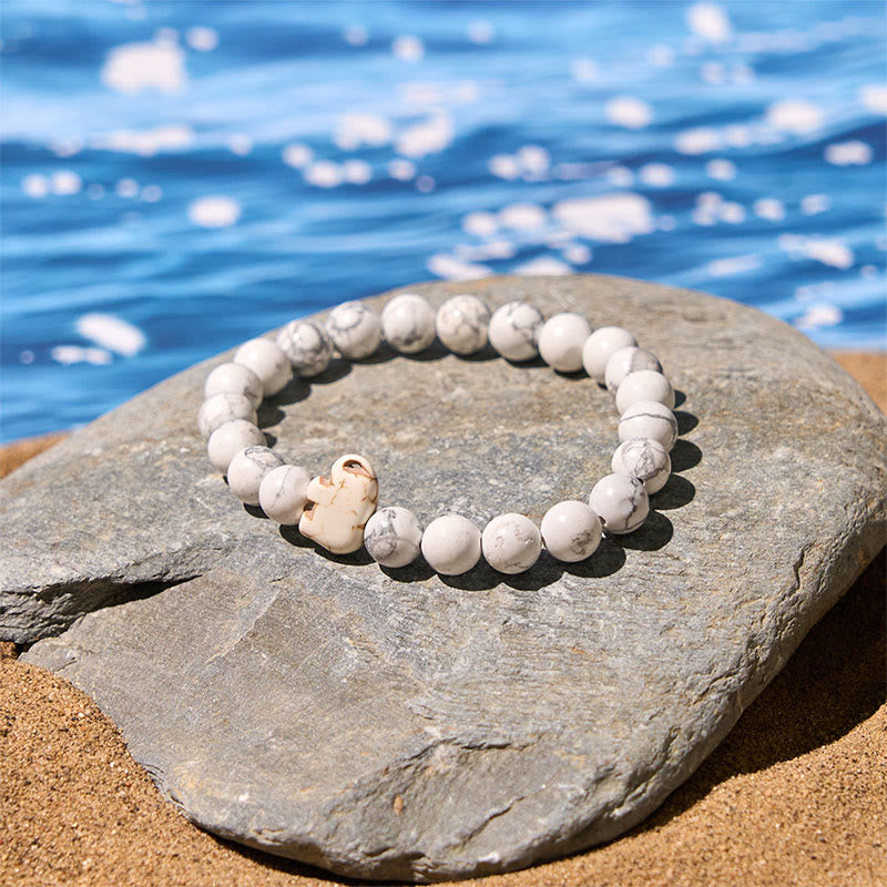 Wear FengShui Natural Various Stones Elephant Spiritual Strength Bracelet