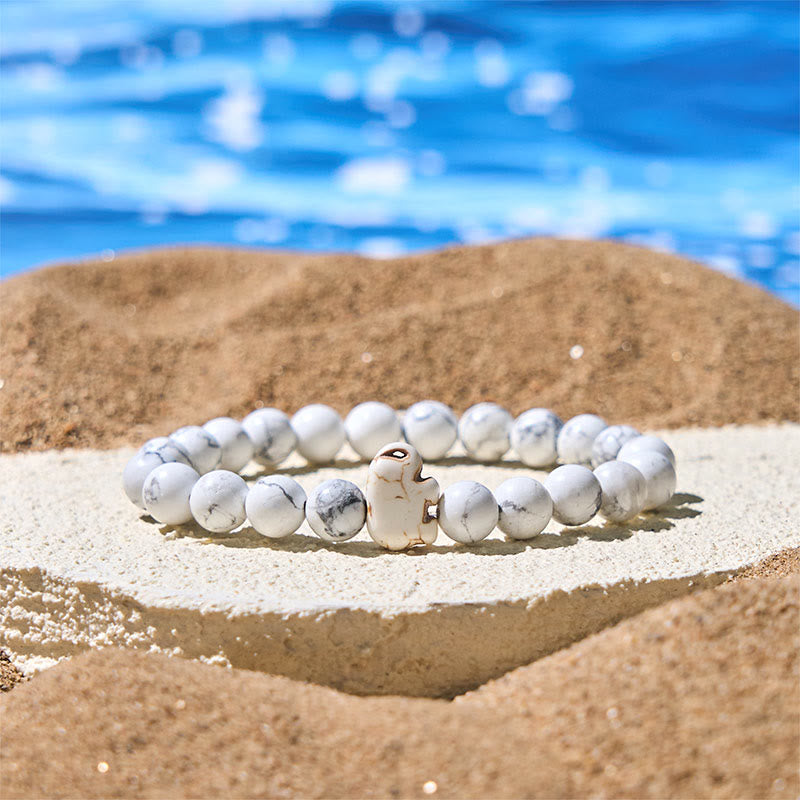 Wear FengShui Natural Various Stones Elephant Spiritual Strength Bracelet