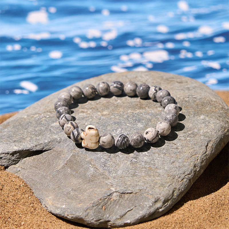 Wear FengShui Natural Various Stones Elephant Spiritual Strength Bracelet