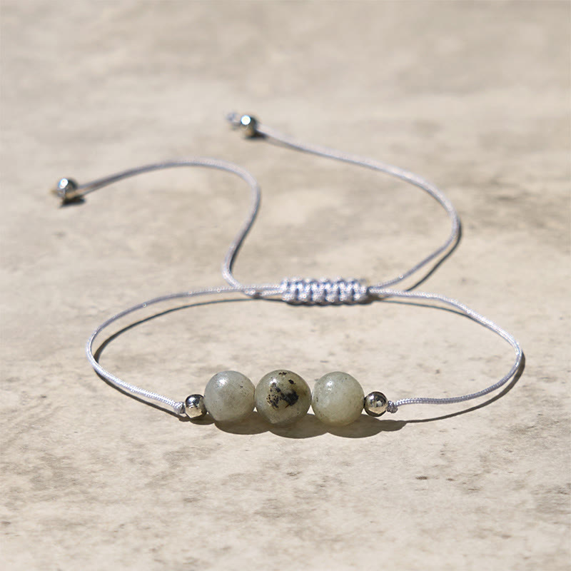 Wear FengShui Natural Labradorite Bead Rope Healing Bracelet
