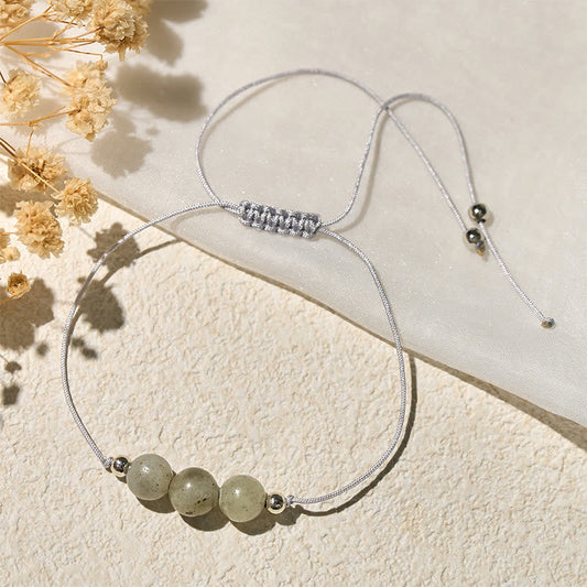 Wear FengShui Natural Labradorite Bead Rope Healing Bracelet