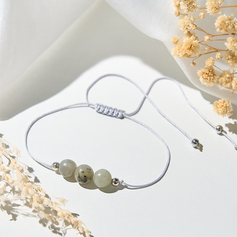 Wear FengShui Natural Labradorite Bead Rope Healing Bracelet