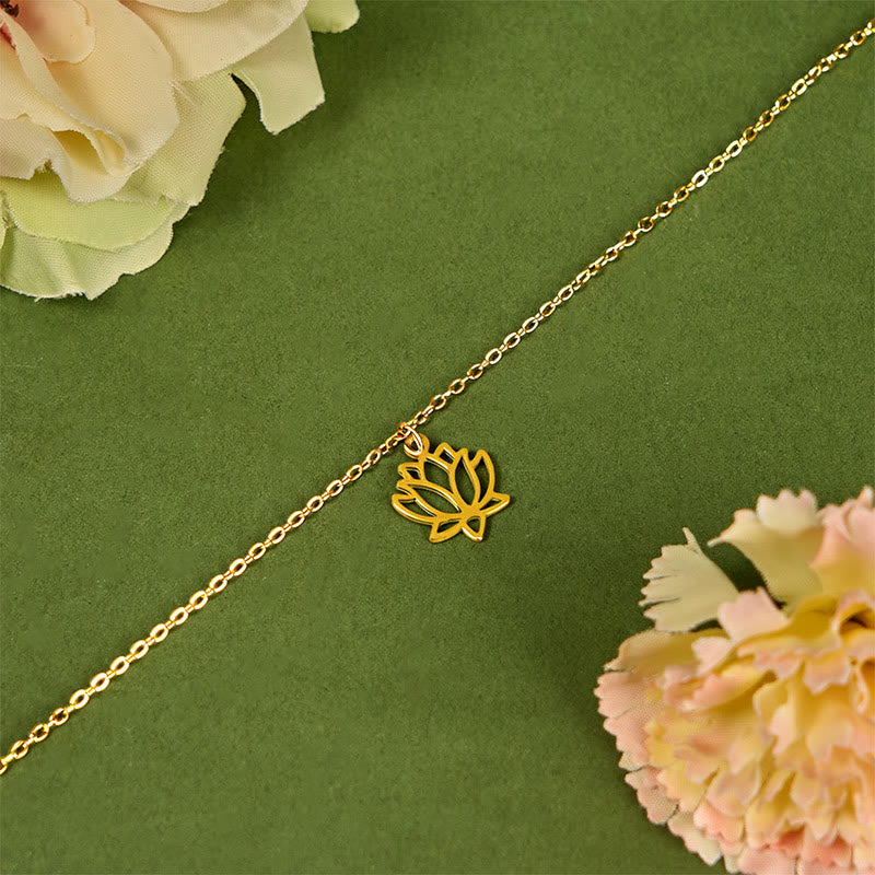 Wear FengShui Lotus Pattern Titanium Steel Enlightenment Bracelet