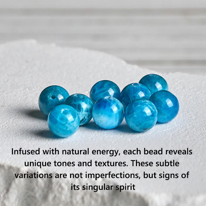 Wear FengShui 925 Sterling Silver Lotus Natural Apatite Creativity Bracelet