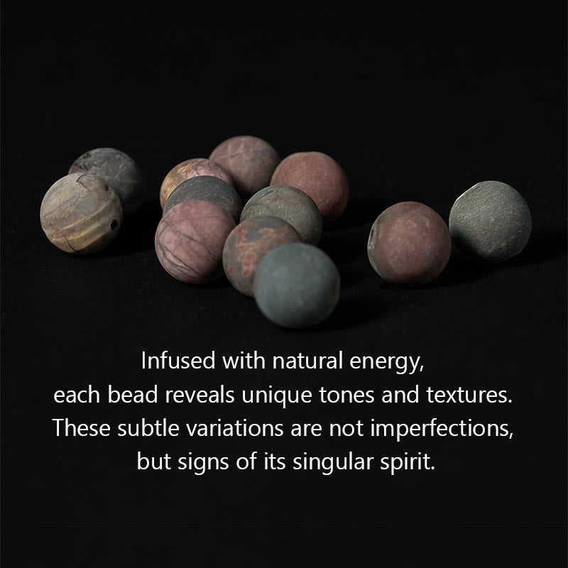 Wear FengShui 108 Mala Beads Picasso Jasper Stone Courage Energy Bracelet