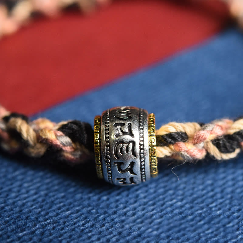 Wear FengShui Tibet Om Mani Padme Hum Carved Zakiram Focus Rope Bracelet