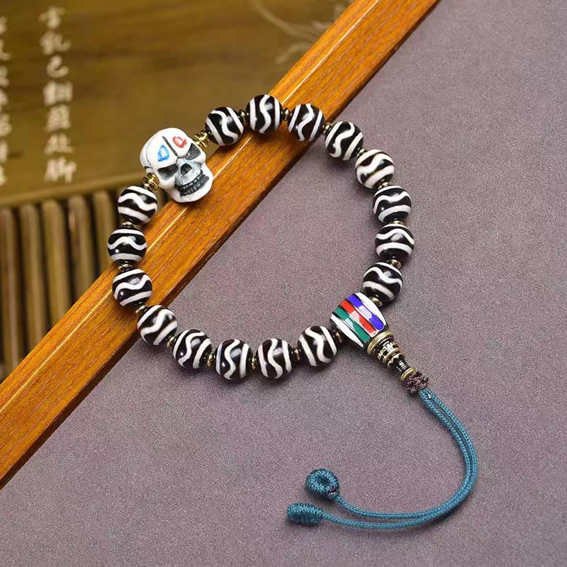 Wear FengShui Tibetan Dzi Bead The Lord of the Corpse Forest Protection Bracelet