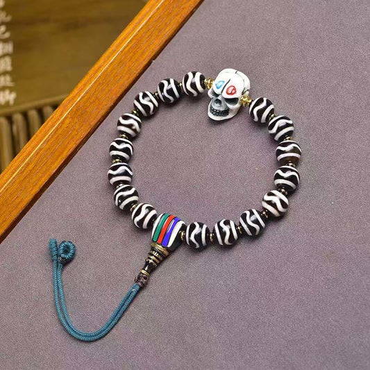 Wear FengShui Tibetan Dzi Bead The Lord of the Corpse Forest Protection Bracelet