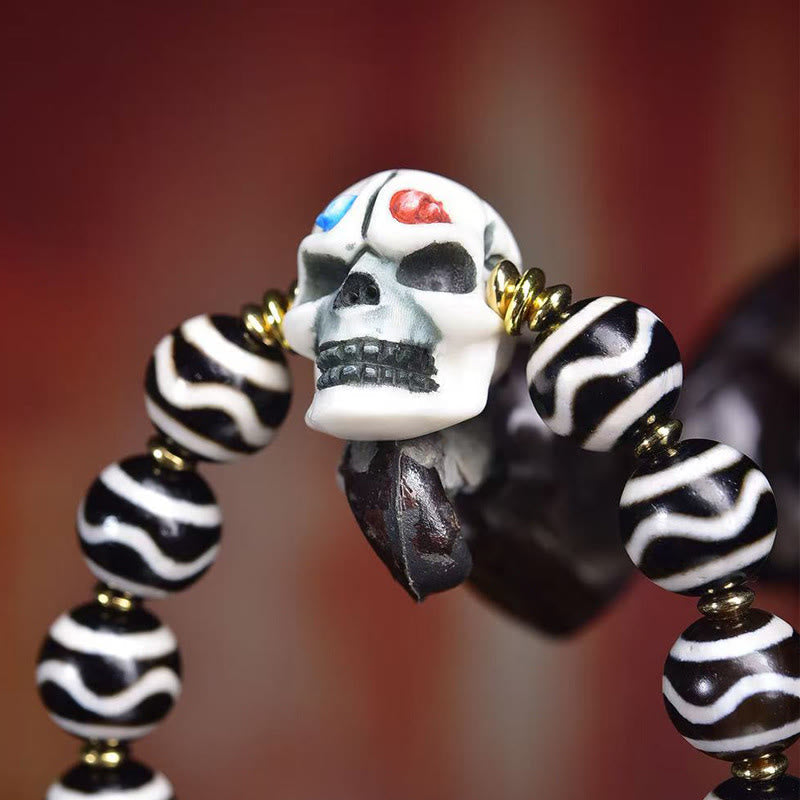 Wear FengShui Tibetan Dzi Bead The Lord of the Corpse Forest Protection Bracelet