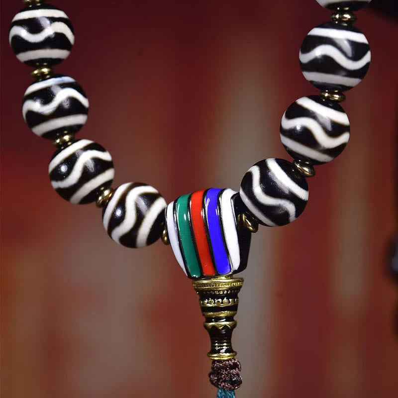 Wear FengShui Tibetan Dzi Bead The Lord of the Corpse Forest Protection Bracelet