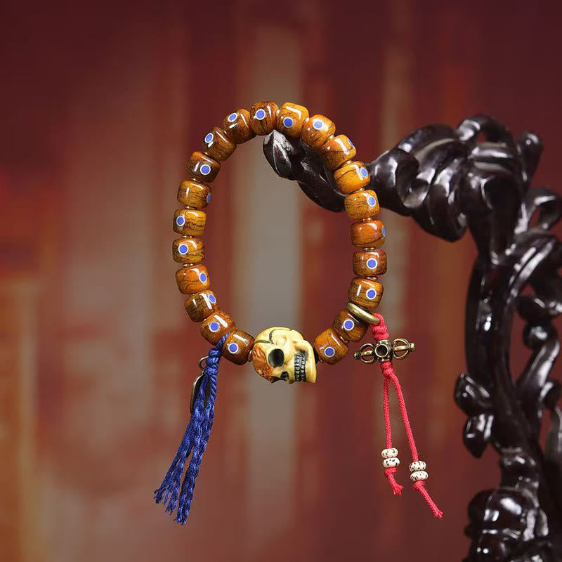 Wear FengShui Tibetan Bone Beads The Lord Of The Corpse Forest Keep Away Evil Spirits Bracelet