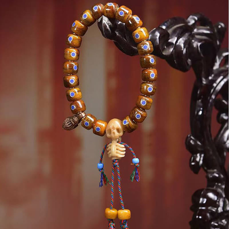 Wear FengShui Tibetan Bone Beads The Lord Of The Corpse Forest Keep Away Evil Spirits Bracelet