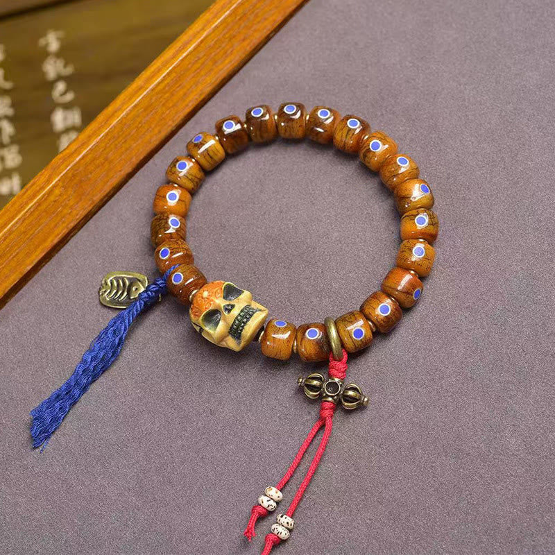 Wear FengShui Tibetan Bone Beads The Lord Of The Corpse Forest Keep Away Evil Spirits Bracelet