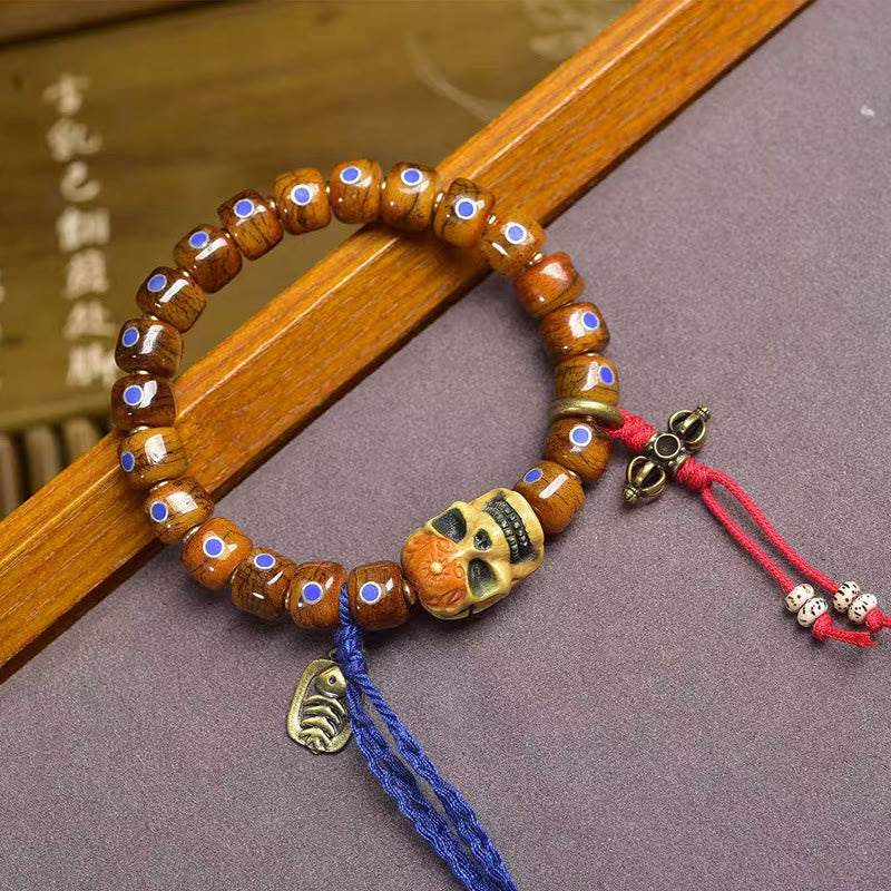 Wear FengShui Tibetan Bone Beads The Lord Of The Corpse Forest Keep Away Evil Spirits Bracelet