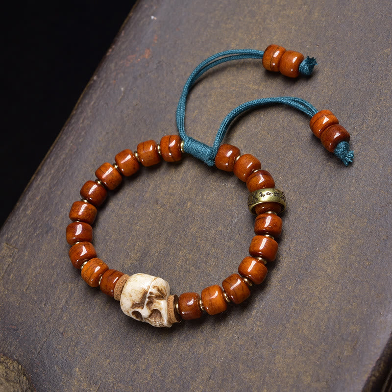 Wear FengShui Tibet Bone Beads Coconut Shell The Lord of the Corpse Forest Happiness Bracelet