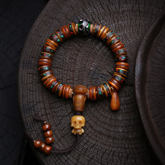 Wear FengShui Tibet Bone Beads The Lord Of The Corpse Forest Reminders of Our Impermanence Bracelet