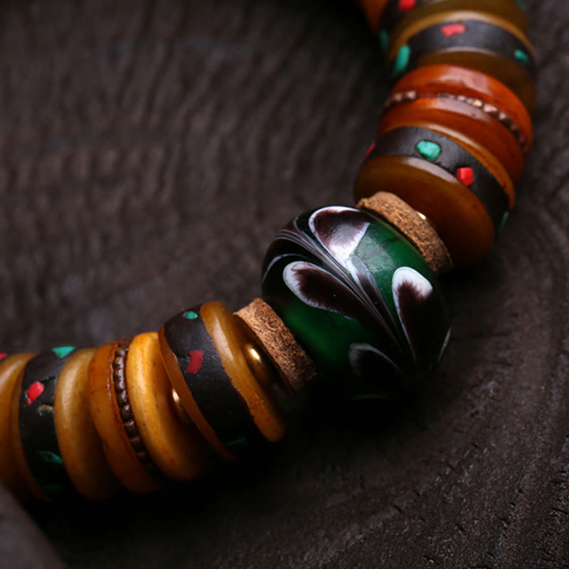 Wear FengShui Tibet Bone Beads The Lord Of The Corpse Forest Reminders of Our Impermanence Bracelet