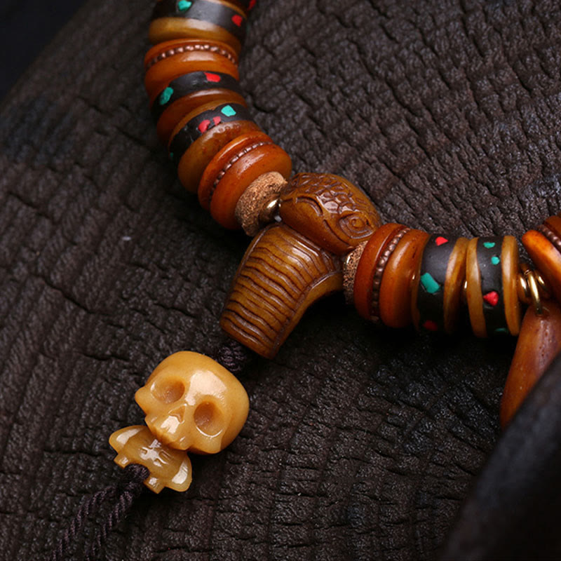 Wear FengShui Tibet Bone Beads The Lord Of The Corpse Forest Reminders of Our Impermanence Bracelet