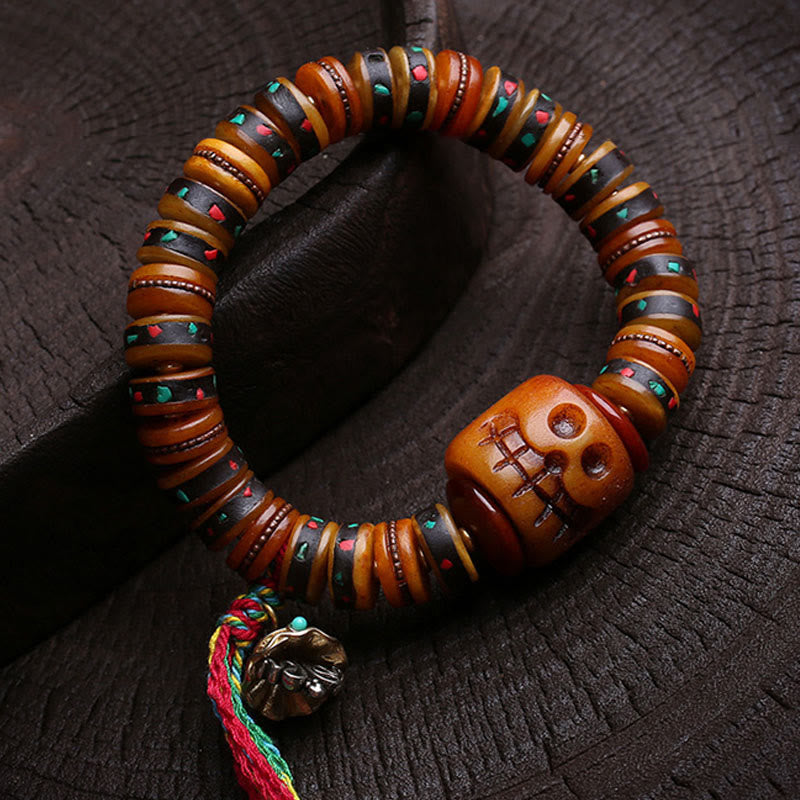 Wear FengShui Tibet Bone Beads The Lord Of The Corpse Forest Reminders of Our Impermanence Bracelet