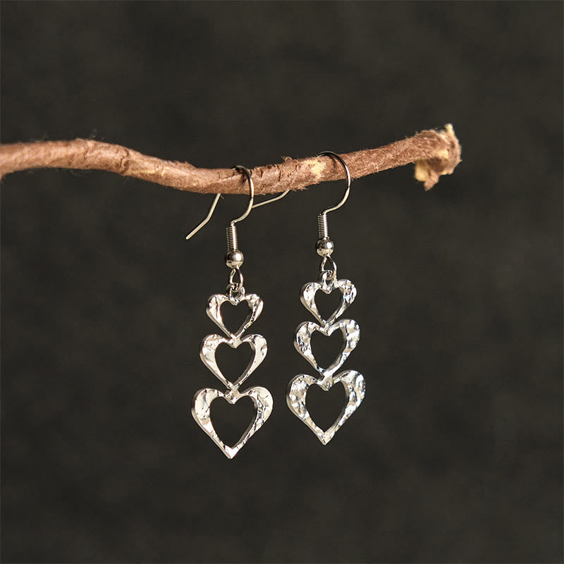 Wear FengShui Elegant Titanium Steel Balance Hammer Marks Earrings
