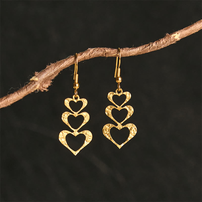 Wear FengShui Elegant Titanium Steel Balance Hammer Marks Earrings