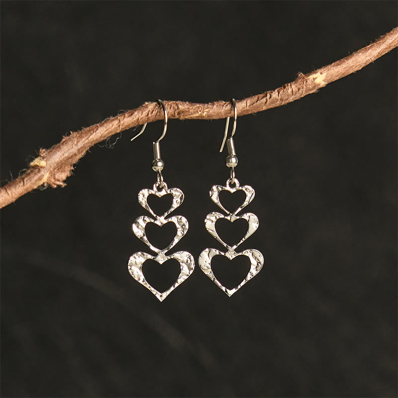Wear FengShui Elegant Titanium Steel Balance Hammer Marks Earrings