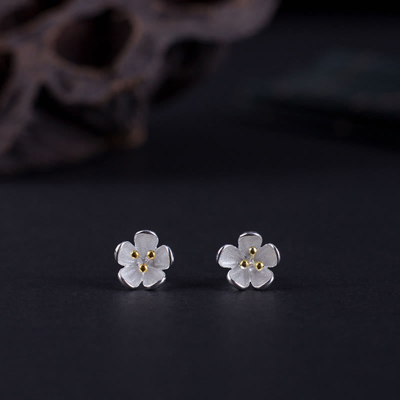 Wear FengShui 925 Sterling Silver Golden Stamens Balance Earrings